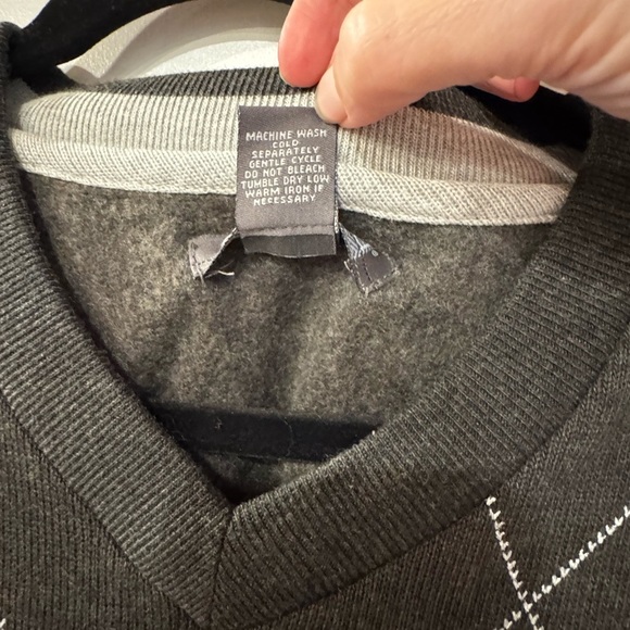 Method Argyle Sweater Vest Mens - black -Size XL Cotton Acrylic - Picture 3 of 7